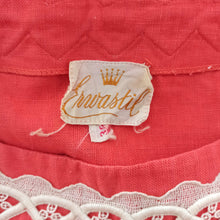 Load image into Gallery viewer, 1950s - ERVASTIL - Adorable Salmon Linen Dress - W25 (64cm)