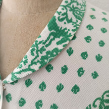 Load image into Gallery viewer, 1940s - Adorable Green White Day Dress - W29 (74cm)