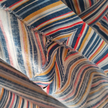 Load image into Gallery viewer, 1940s - Adorable Rainbow Stripes Cotton Dress - W31.5 (80cm)