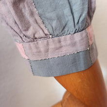 Load image into Gallery viewer, 1940s - Adorable Pink Plaid Puff Sleeves Dress - W27 (68cm)