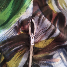 Charger l'image dans la galerie, 1950s - Stunning Abstract Floral Satin Dress - W37 (94cm)