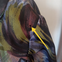 Charger l'image dans la galerie, 1950s - Stunning Abstract Floral Satin Dress - W37 (94cm)