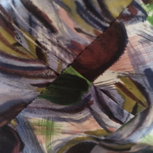 Charger l'image dans la galerie, 1950s - Stunning Abstract Floral Satin Dress - W37 (94cm)