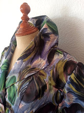 Charger l'image dans la galerie, 1950s - Stunning Abstract Floral Satin Dress - W37 (94cm)
