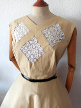 Charger l'image dans la galerie, 1950s - Gorgeous Sand See-Through Dress - W32 (82cm)