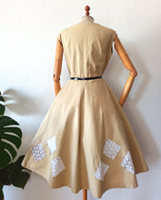Charger l'image dans la galerie, 1950s - Gorgeous Sand See-Through Dress - W32 (82cm)
