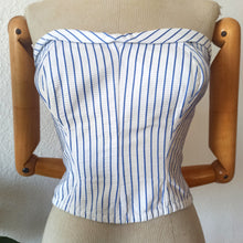 Charger l'image dans la galerie, 1950s - SPORTFIT, France - Unworn Striped Cotton Bustier - W28 (72cm)