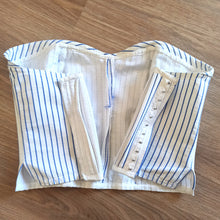 Charger l'image dans la galerie, 1950s - SPORTFIT, France - Unworn Striped Cotton Bustier - W28 (72cm)