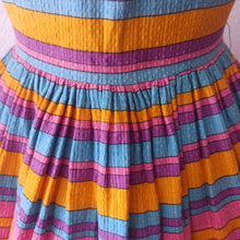 Charger l'image dans la galerie, 1950s - Henri Gabriel Chofflet, France - Fabulous Colorful Dress - W27 (68cm)