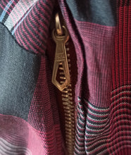 Charger l'image dans la galerie, 1940s 1950s - Gorgeous Rosewood Burgundy Tartan Dress - W32 (82cm)