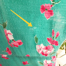 Charger l'image dans la galerie, 1940s 1950s - Stunning Turquoise Floral Housecoat Robe - L/XL