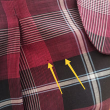 Charger l'image dans la galerie, 1940s 1950s - Gorgeous Rosewood Burgundy Tartan Dress - W32 (82cm)