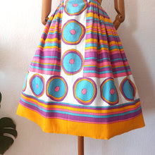 Charger l'image dans la galerie, 1950s - Henri Gabriel Chofflet, France - Fabulous Colorful Dress - W27 (68cm)