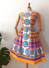 Charger l'image dans la galerie, 1950s - Henri Gabriel Chofflet, France - Fabulous Colorful Dress - W27 (68cm)