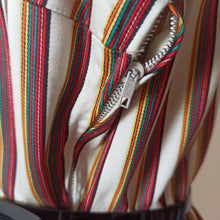 Charger l'image dans la galerie, 1950s - Gorgeous Color Stripes Autumn Dress - W32 (82cm)