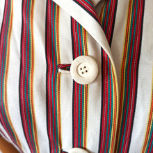 Charger l'image dans la galerie, 1950s - Gorgeous Color Stripes Autumn Dress - W32 (82cm)