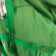 Load image into Gallery viewer, 1960s - Caroline Bal Moro -Bourges, France- Stunning Green Rayon Dress - W27 (68cm)
