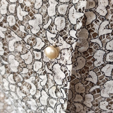 Cargar imagen en el visor de la galería, 1940s 1950s - M. Guiraud, France - Deadstock - Exquisite Cotton Lace Blouse - W31/32 (80/82cm)