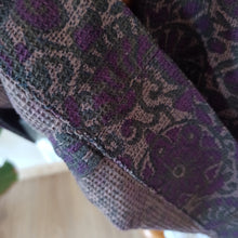 Charger l'image dans la galerie, 1950s 1960s - Autumnal Plum Textured Cotton Dress - W27 (68cm)