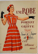 Cargar imagen en el visor de la galería, 1940s - Sous Le Signe de Paris, PARIS - Outstanding Black Dress - W26 (66cm)