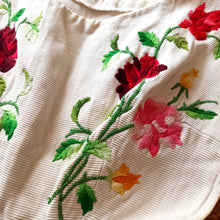 Charger l'image dans la galerie, 1950s - Fabulous Petite Roses Embroidery Dress - W24 (62cm)