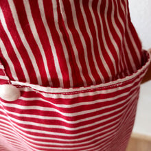 Cargar imagen en el visor de la galería, 1940s 1950s - Lovely Red Stripes Cotton Dress  - W27.5 (70cm)