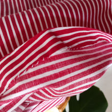 Cargar imagen en el visor de la galería, 1940s 1950s - Lovely Red Stripes Cotton Dress  - W27.5 (70cm)