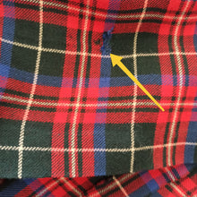 Cargar imagen en el visor de la galería, 1950s 1960s - Adorable Tartan Tie Neck Flannel Dress - W26 (66cm)