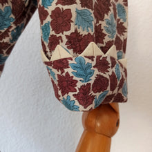 Cargar imagen en el visor de la galería, 1940s - Exquisite Peplum Ceramic Buttons Rayon Dress - W28.5 (72cm)