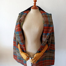 Load image into Gallery viewer, 1960s - FLORIANE/LEVI HASS, Paris - Elegant Tartan Wool Cape