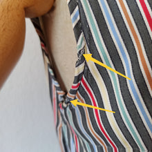 Charger l'image dans la galerie, 1950s - Adorable Rainbow Stripes Cotton Dress - W31 (78cm)