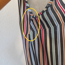 Charger l'image dans la galerie, 1950s - Adorable Rainbow Stripes Cotton Dress - W31 (78cm)