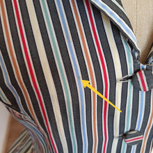 Charger l'image dans la galerie, 1950s - Adorable Rainbow Stripes Cotton Dress - W31 (78cm)