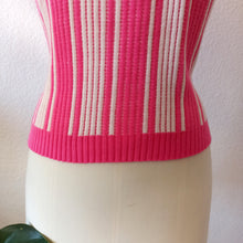 Charger l'image dans la galerie, 1950s 1960s - JF, United Kingdom - Adorable Pink Striped Wool Sweater