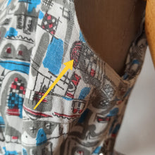 Load image into Gallery viewer, 1950s - Beautiful Novelty Print Cotton Dress - W31 (78cm)