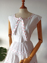 Cargar imagen en el visor de la galería, 1940s 1950s - Henri Ravoux, France - Adorable Day Dress - W27.5 (70cm)