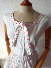 Cargar imagen en el visor de la galería, 1940s 1950s - Henri Ravoux, France - Adorable Day Dress - W27.5 (70cm)