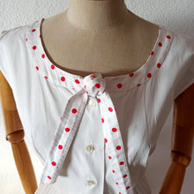Cargar imagen en el visor de la galería, 1940s 1950s - Henri Ravoux, France - Adorable Day Dress - W27.5 (70cm)