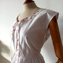 Cargar imagen en el visor de la galería, 1940s 1950s - Henri Ravoux, France - Adorable Day Dress - W27.5 (70cm)