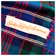 Charger l'image dans la galerie, 1950s - Saks Fifth Avenue, USA - Unworn Tartan Cotton Dress - W30 (76cm)