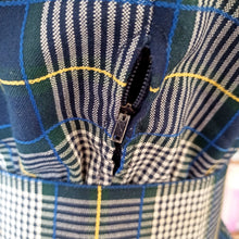 Charger l'image dans la galerie, 1950s - Gorgeous Navy Blue Tartan Winter Dress - W28.5 (72cm)