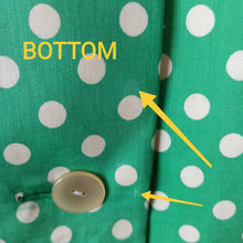 Charger l'image dans la galerie, 1950s - Iconic Adorable Green Dotted Cotton Dress - W27 (68cm)