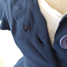 Charger l'image dans la galerie, 1950s - Lovely Navy Blue Belted Dress - W26 (66cm)