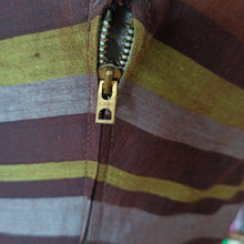 Load image into Gallery viewer, 1950s - Gorgeous Autmnal Colors Cotton Dress - W24 (62cm)