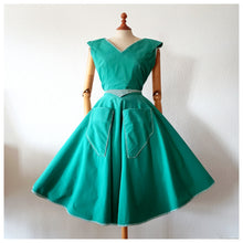 Charger l'image dans la galerie, 1940s 1950s - Gorgeous 2pc Green Pockets Set - W26 (66cm)