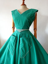 Charger l'image dans la galerie, 1940s 1950s - Gorgeous 2pc Green Pockets Set - W26 (66cm)