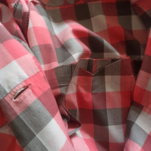 Cargar imagen en el visor de la galería, 1940s - Gorgeous Pink Plaid Cotton Dress - W26 (66cm)