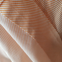 Cargar imagen en el visor de la galería, 1940s 1950s - Adorable Orange Stripes Pockets Dress - W27 (68cm)