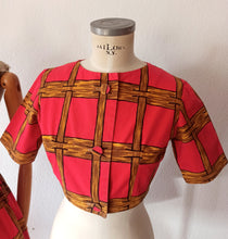 Charger l'image dans la galerie, 1950s - ASTOR - Stunning French Novelty Print Bolero Dress - W26 (66cm)