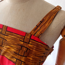 Charger l'image dans la galerie, 1950s - ASTOR - Stunning French Novelty Print Bolero Dress - W26 (66cm)